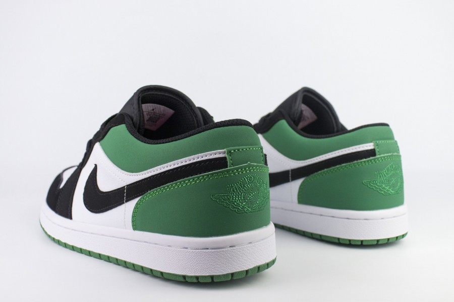 кроссовки Nike Air Jordan 1 Low Black / White / Green