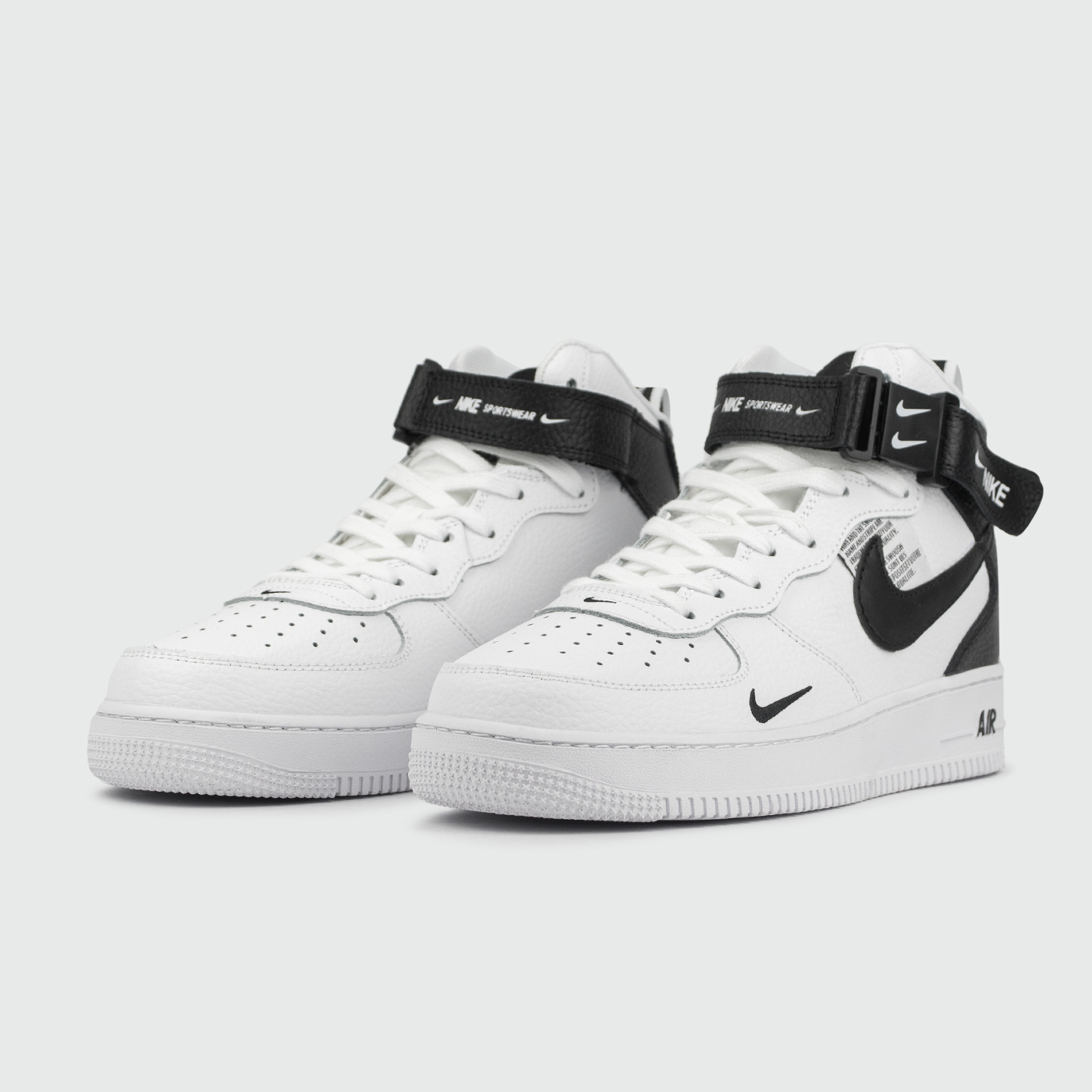 Кроссовки Nike Air Force 1 Mid LV8 Utility White / Black with Fur