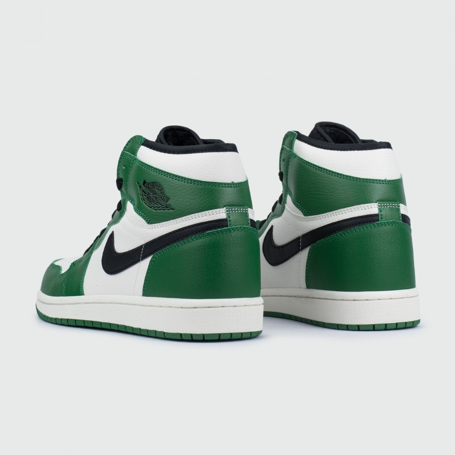 кроссовки Nike Air Jordan 1 Wmns White / Green with Fur