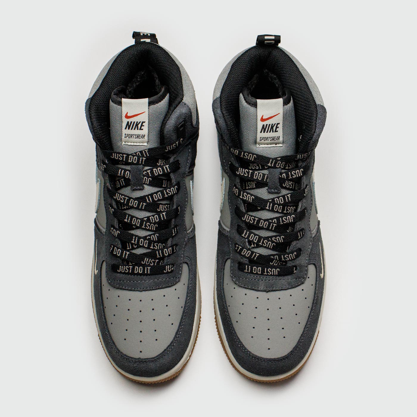 Кроссовки Nike Air Force 1 Mid Blue / L.Grey with Fur