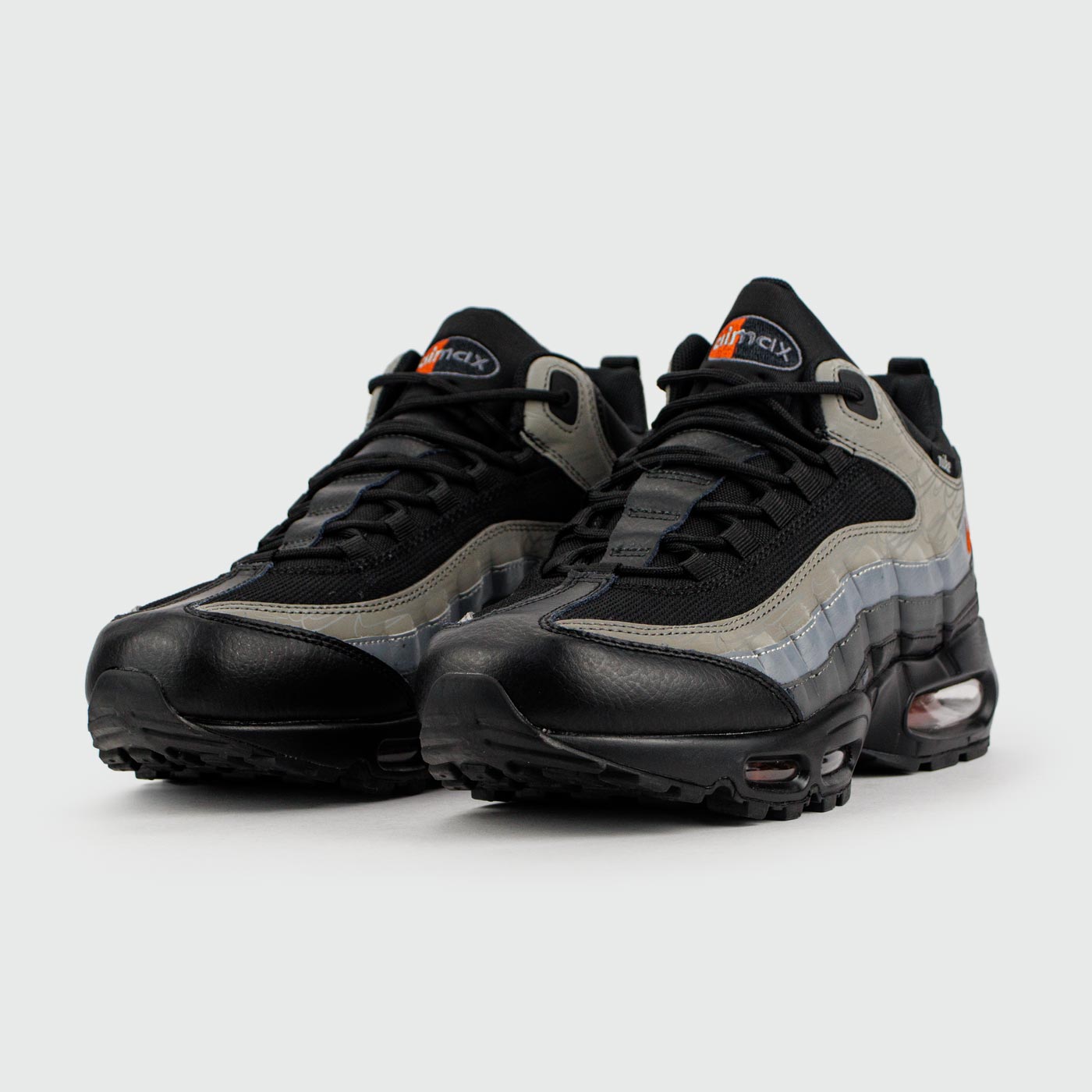 Nike Air Max 95 Grey Black Red with Fur 5790 Firebox