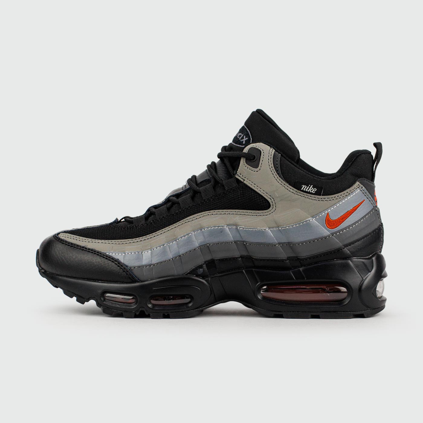 Nike Air Max 95 Grey Black Red with Fur 5790 Firebox