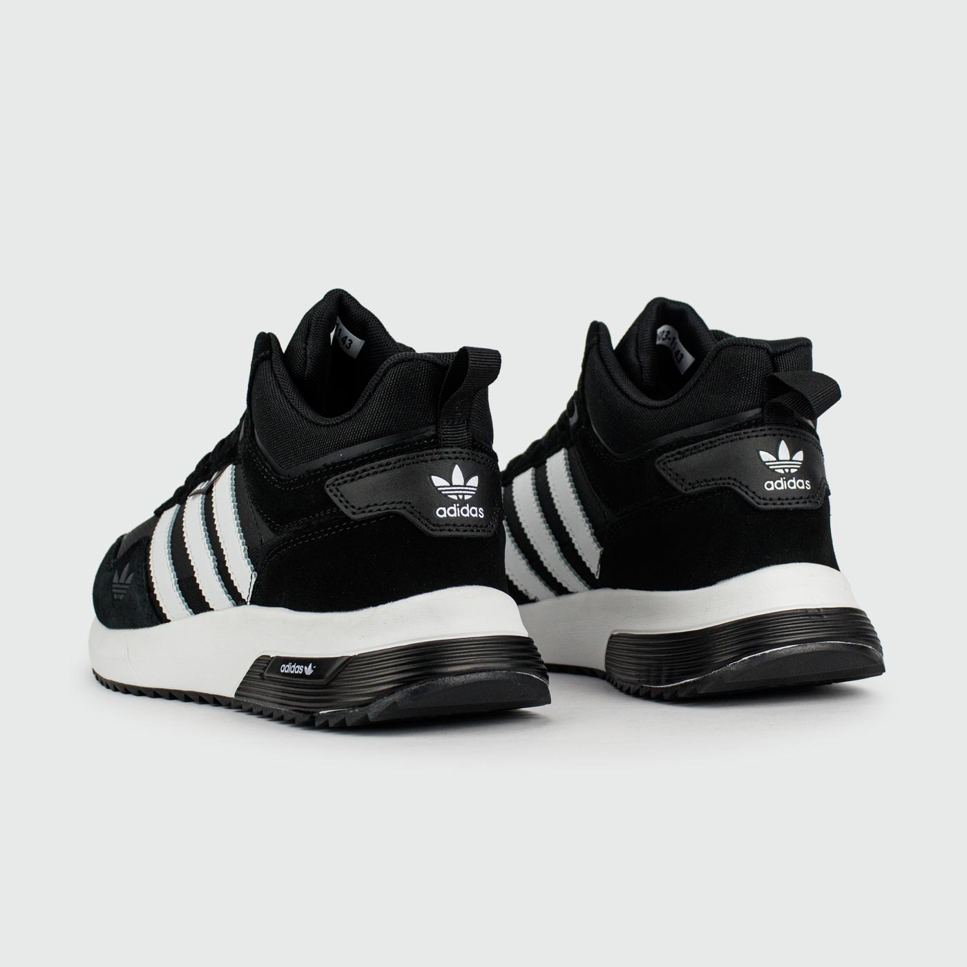 Кроссовки Adidas Retropy F2 Mid Black / White with Fur