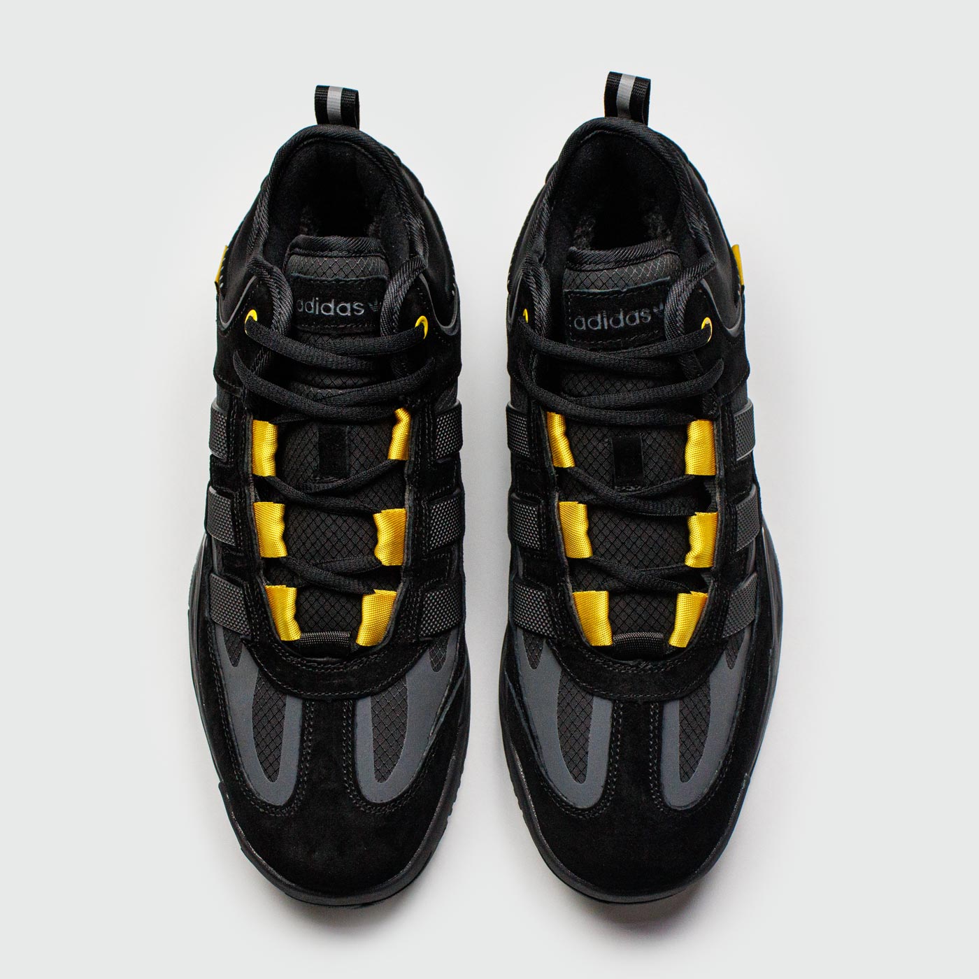 Кроссовки Adidas Niteball Black / Yellow with Fur