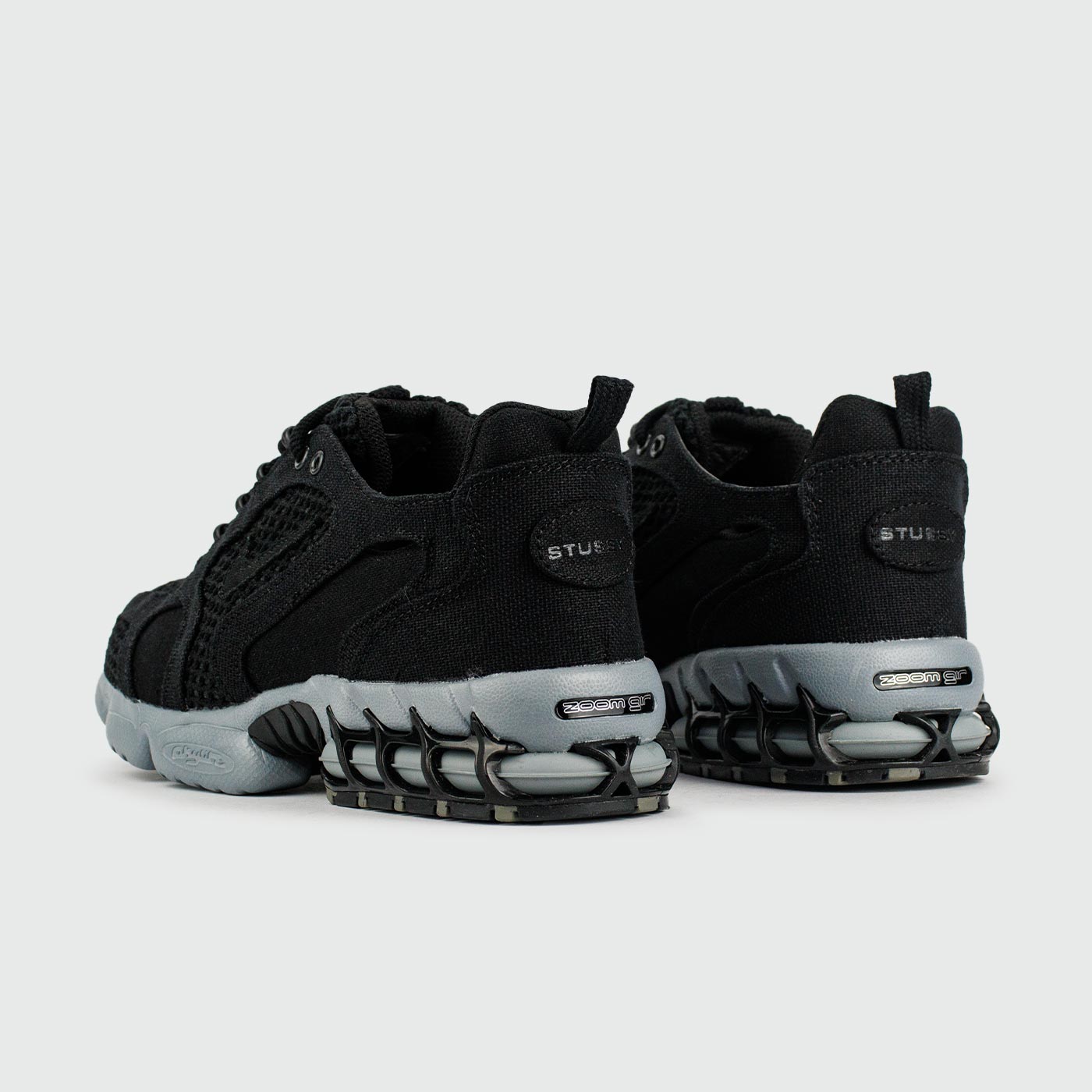 Кроссовки Nike Air Zoom Spiridon Cage 2 x Stussy Black Grey Wmns Кроссовки Nike Air Zoom Spiridon Cage 2 x Stussy Black Grey Wmns