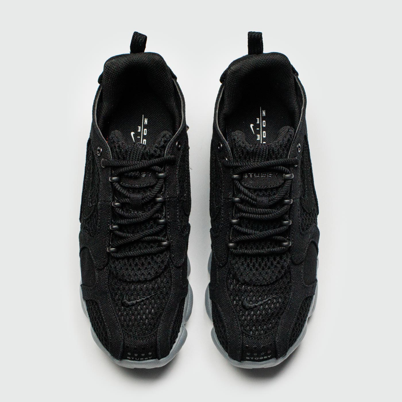 Кроссовки Nike Air Zoom Spiridon Cage 2 x Stussy Black Grey Wmns Кроссовки Nike Air Zoom Spiridon Cage 2 x Stussy Black Grey Wmns