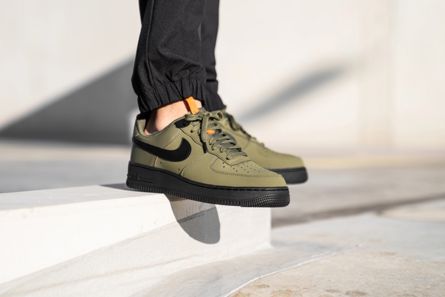 olive green nike air force 1 low